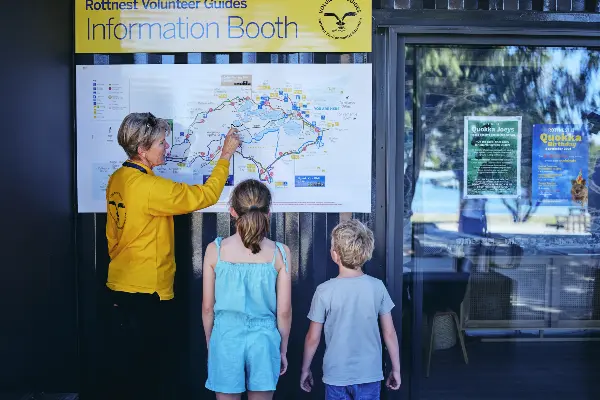 Chat to a Rottnest Voluntary Guide about what there is to see and do on Rottnest Island