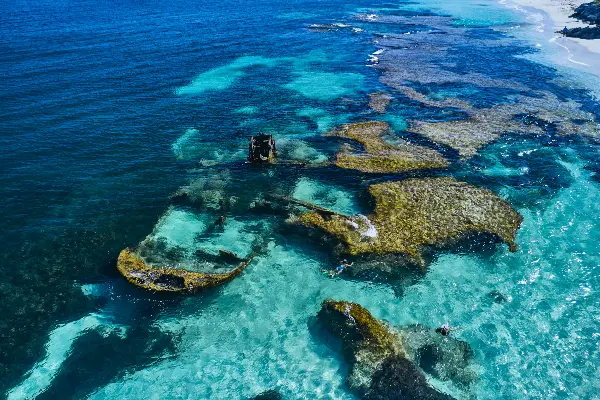 Aerial view of Shark wreck