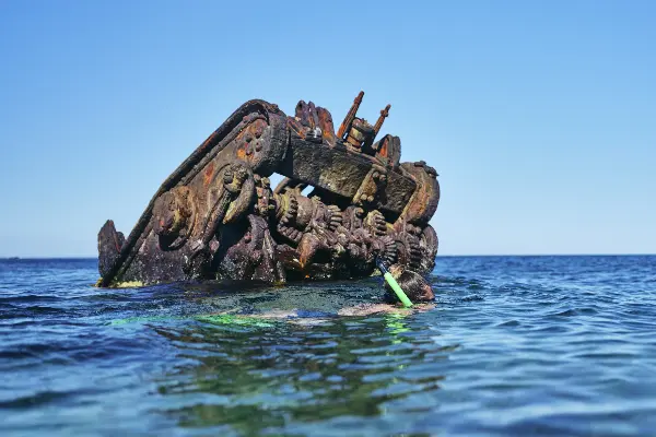 Shark wreck at Henrietta Rocks