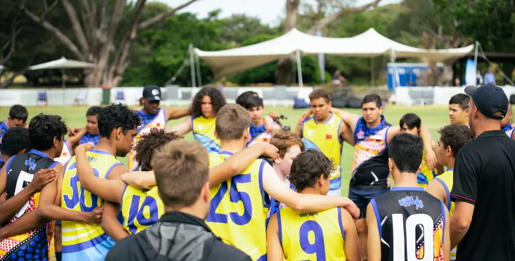 Wadjemup Cup | Teams playing football at Wadjemup Cup 2021