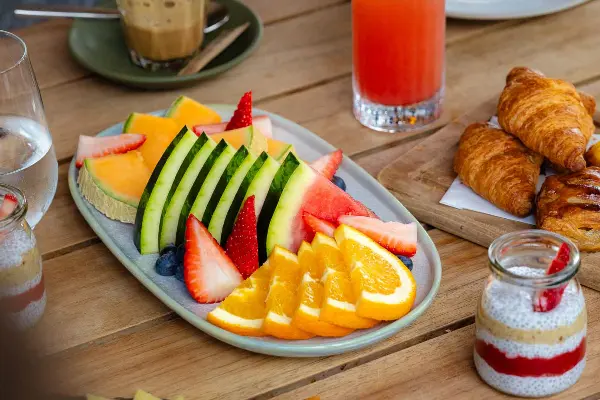 A breakfast spread at Samphire