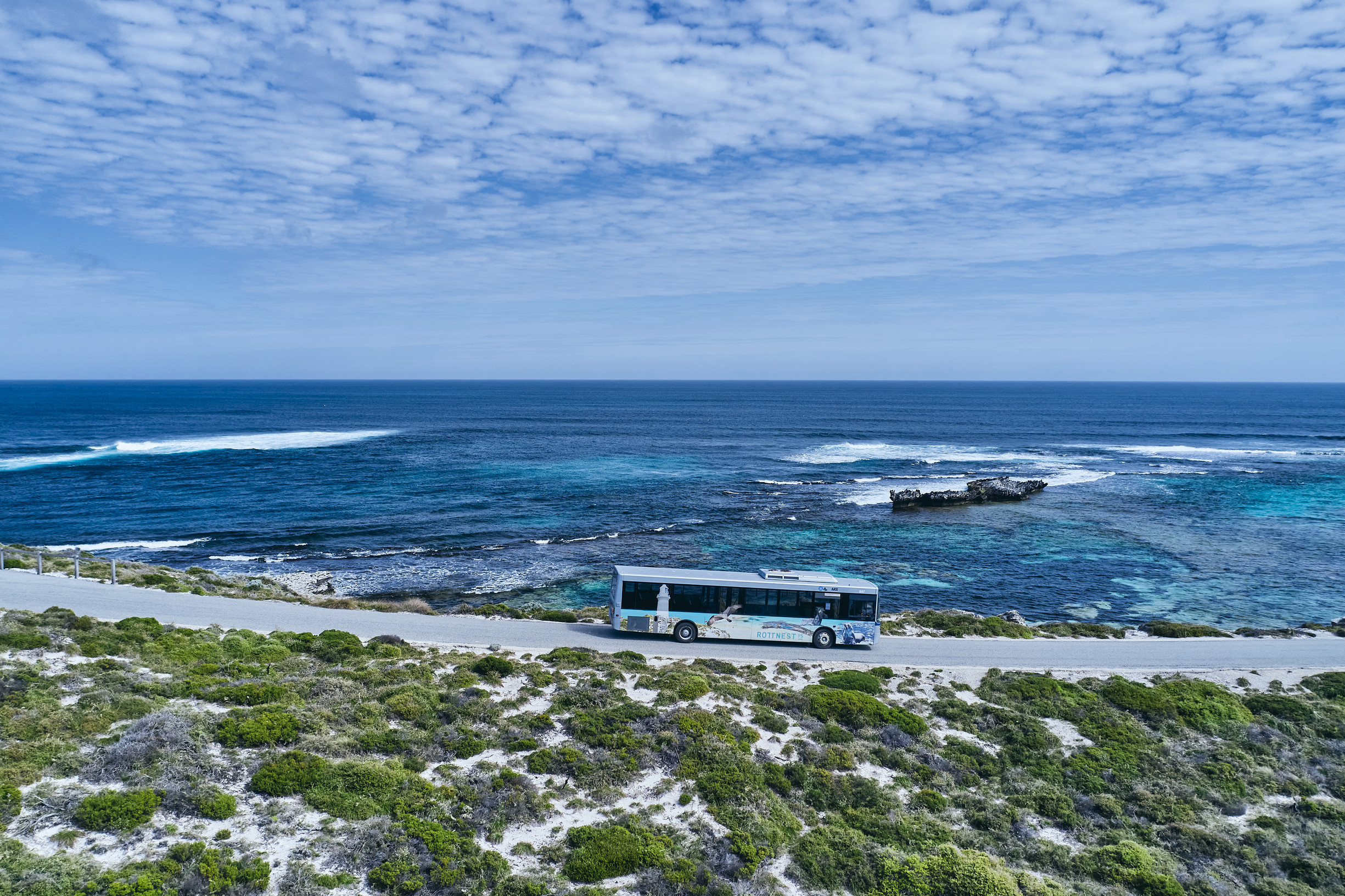 Bus on the coast road